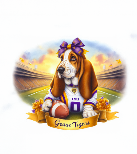 LSU Basset Earrings