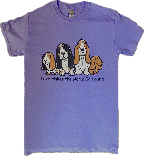 Love Makes the World Go Hound -Purple Short Sleeve